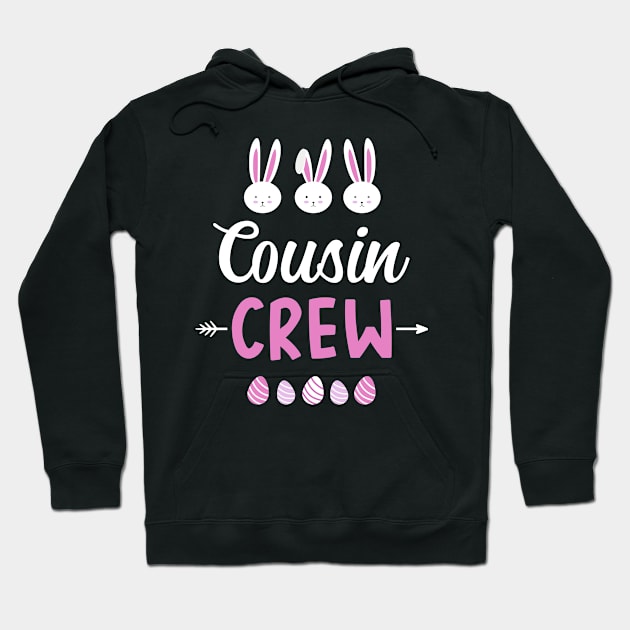 Easter cousin crew with bunnies and pink eggs Hoodie by Designzz